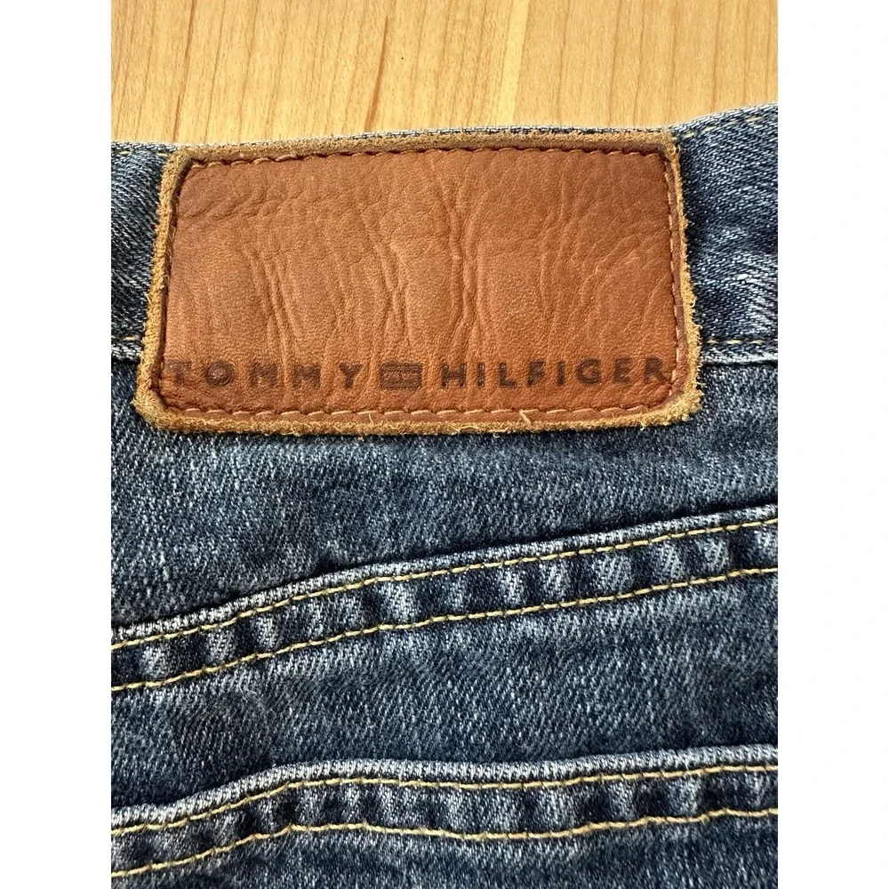 Tommy Hilfiger Carpenter Denim Shorts Mens 32 Blue Vintage 90s Baggy Fit Y2K